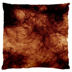 Abstract Brown Smoke Large Cushion Case (two Sides) by Simbadda