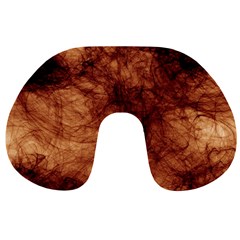 Abstract Brown Smoke Travel Neck Pillows by Simbadda