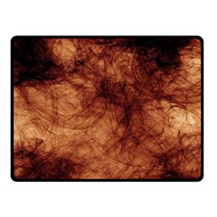 Abstract Brown Smoke Double Sided Fleece Blanket (small)  by Simbadda