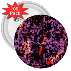 Abstract Painting Digital Graphic Art 3  Buttons (100 Pack)  by Simbadda