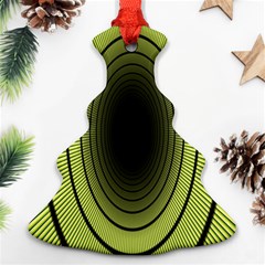 Spiral Tunnel Abstract Background Pattern Christmas Tree Ornament (two Sides)