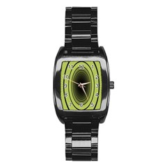 Spiral Tunnel Abstract Background Pattern Stainless Steel Barrel Watch by Simbadda