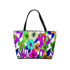 Floral Colorful Background Of Hand Drawn Flowers Shoulder Handbags by Simbadda