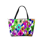 Floral Colorful Background Of Hand Drawn Flowers Shoulder Handbags Back