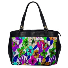 Floral Colorful Background Of Hand Drawn Flowers Office Handbags by Simbadda