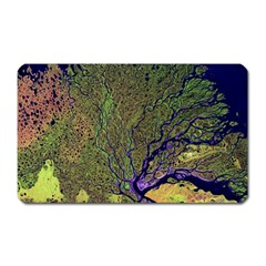 Lena River Delta A Photo Of A Colorful River Delta Taken From A Satellite Magnet (rectangular)