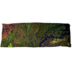 Lena River Delta A Photo Of A Colorful River Delta Taken From A Satellite Body Pillow Case Dakimakura (two Sides) by Simbadda