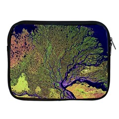 Lena River Delta A Photo Of A Colorful River Delta Taken From A Satellite Apple Ipad 2/3/4 Zipper Cases