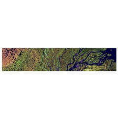 Lena River Delta A Photo Of A Colorful River Delta Taken From A Satellite Flano Scarf (small) by Simbadda