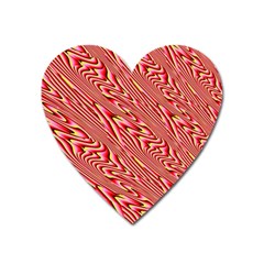 Abstract Neutral Pattern Heart Magnet by Simbadda