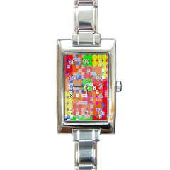 Abstract Polka Dot Pattern Digitally Created Abstract Background Pattern With An Urban Feel Rectangle Italian Charm Watch