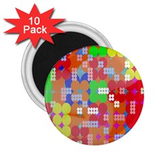 Abstract Polka Dot Pattern Digitally Created Abstract Background Pattern With An Urban Feel 2 25  Magnets (10 Pack) 