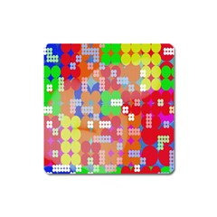 Abstract Polka Dot Pattern Digitally Created Abstract Background Pattern With An Urban Feel Square Magnet