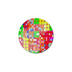 Abstract Polka Dot Pattern Digitally Created Abstract Background Pattern With An Urban Feel Golf Ball Marker (4 Pack) by Simbadda