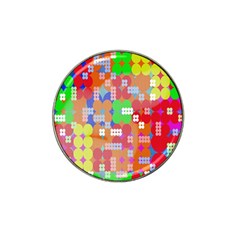 Abstract Polka Dot Pattern Digitally Created Abstract Background Pattern With An Urban Feel Hat Clip Ball Marker by Simbadda