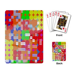 Abstract Polka Dot Pattern Digitally Created Abstract Background Pattern With An Urban Feel Playing Card by Simbadda