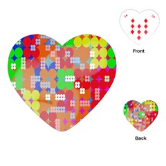 Abstract Polka Dot Pattern Digitally Created Abstract Background Pattern With An Urban Feel Playing Cards (heart) 