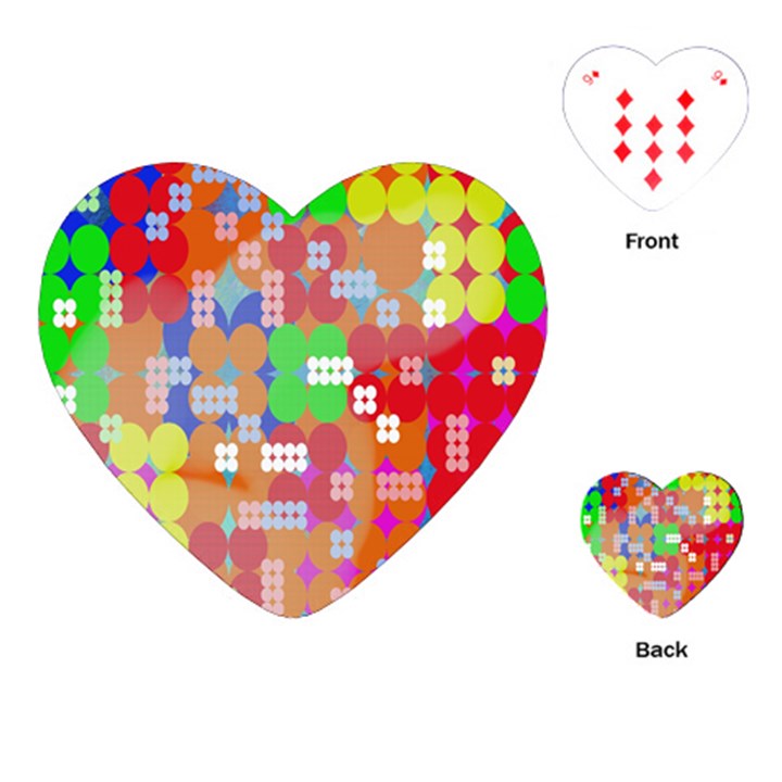 Abstract Polka Dot Pattern Digitally Created Abstract Background Pattern With An Urban Feel Playing Cards (Heart) 