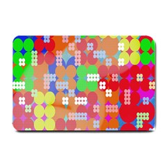 Abstract Polka Dot Pattern Digitally Created Abstract Background Pattern With An Urban Feel Small Doormat  by Simbadda