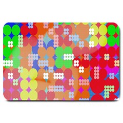 Abstract Polka Dot Pattern Digitally Created Abstract Background Pattern With An Urban Feel Large Doormat  by Simbadda