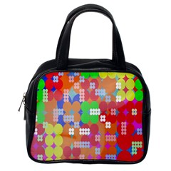 Abstract Polka Dot Pattern Digitally Created Abstract Background Pattern With An Urban Feel Classic Handbags (one Side)