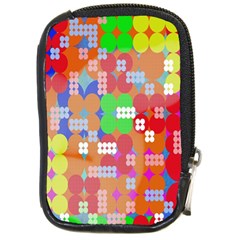 Abstract Polka Dot Pattern Digitally Created Abstract Background Pattern With An Urban Feel Compact Camera Cases by Simbadda