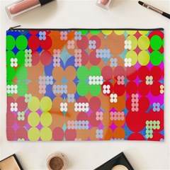 Abstract Polka Dot Pattern Digitally Created Abstract Background Pattern With An Urban Feel Cosmetic Bag (xxxl)  by Simbadda