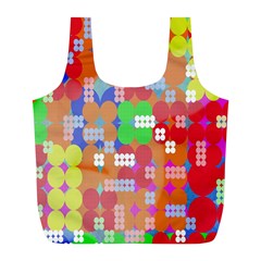 Abstract Polka Dot Pattern Digitally Created Abstract Background Pattern With An Urban Feel Full Print Recycle Bags (l)  by Simbadda