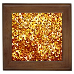 Yellow Abstract Background Framed Tiles by Simbadda