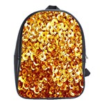 Yellow Abstract Background School Bags(Large)  Front