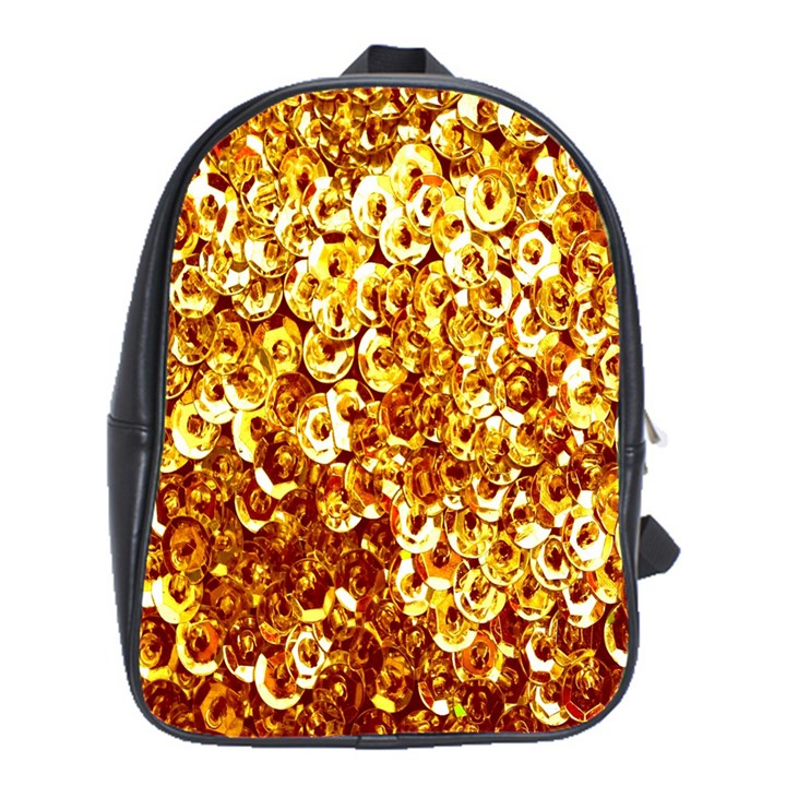 Yellow Abstract Background School Bags(Large) 