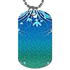 Floral 2d Illustration Background Dog Tag (one Side) by Simbadda