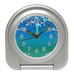 Floral 2d Illustration Background Travel Alarm Clocks