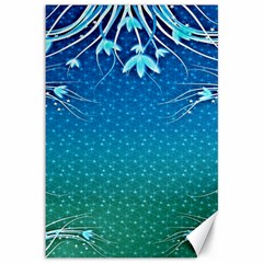 Floral 2d Illustration Background Canvas 12  X 18  