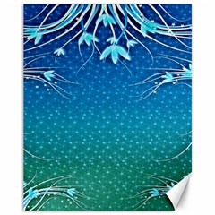 Floral 2d Illustration Background Canvas 11  X 14  