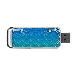 Floral 2d Illustration Background Portable Usb Flash (two Sides) by Simbadda