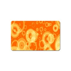 Retro Orange Circle Background Abstract Magnet (name Card) by Nexatart