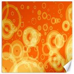 Retro Orange Circle Background Abstract Canvas 16  X 16   by Nexatart