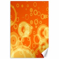 Retro Orange Circle Background Abstract Canvas 24  X 36  by Nexatart