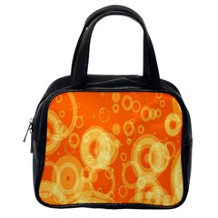 Retro Orange Circle Background Abstract Classic Handbags (one Side) by Nexatart