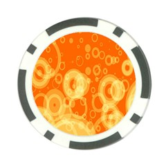 Retro Orange Circle Background Abstract Poker Chip Card Guard (10 Pack) by Nexatart