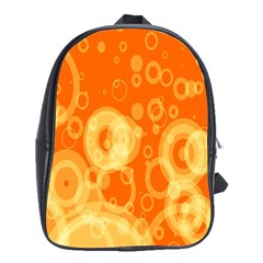 Retro Orange Circle Background Abstract School Bags(large)  by Nexatart