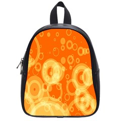 Retro Orange Circle Background Abstract School Bags (small)  by Nexatart