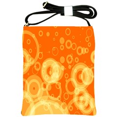 Retro Orange Circle Background Abstract Shoulder Sling Bags by Nexatart