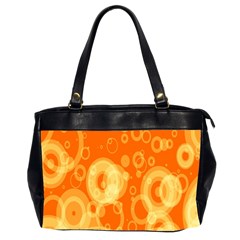 Retro Orange Circle Background Abstract Office Handbags (2 Sides)  by Nexatart