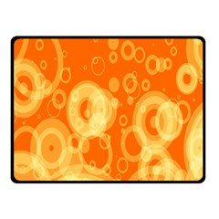 Retro Orange Circle Background Abstract Double Sided Fleece Blanket (small)  by Nexatart