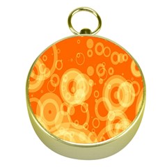 Retro Orange Circle Background Abstract Gold Compasses by Nexatart