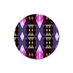 Geometric Abstract Background Art Rubber Coaster (round)  by Nexatart