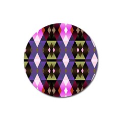 Geometric Abstract Background Art Magnet 3  (round) by Nexatart