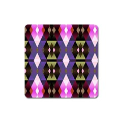 Geometric Abstract Background Art Square Magnet